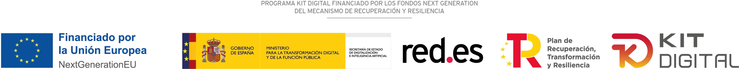 Logotipo Financiado por la Unión Europea NextGenerationEU, Gobierno de España y Plan de Recuperación, Transformacion y Resiliencia.